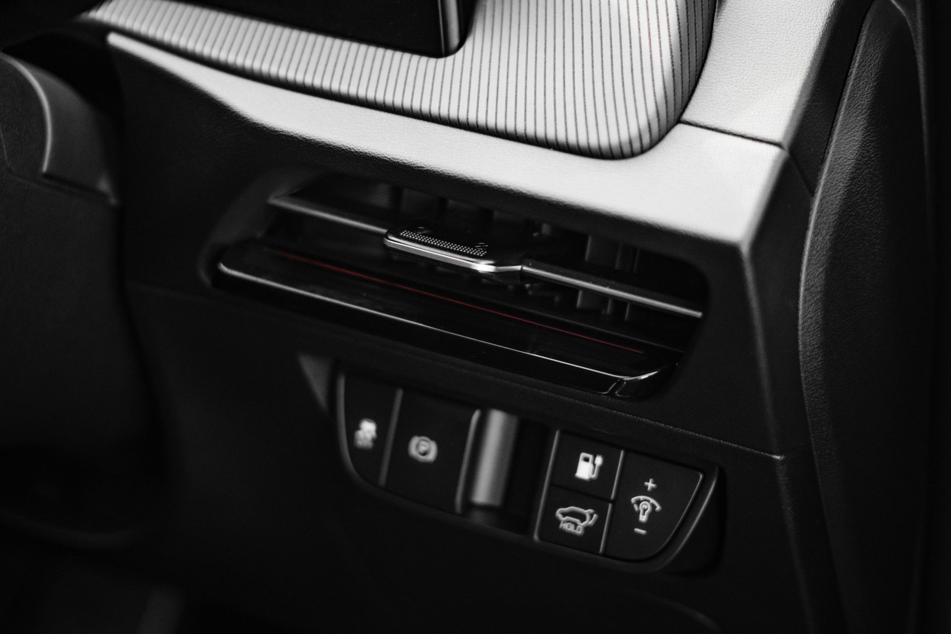 a close up of a car's radio